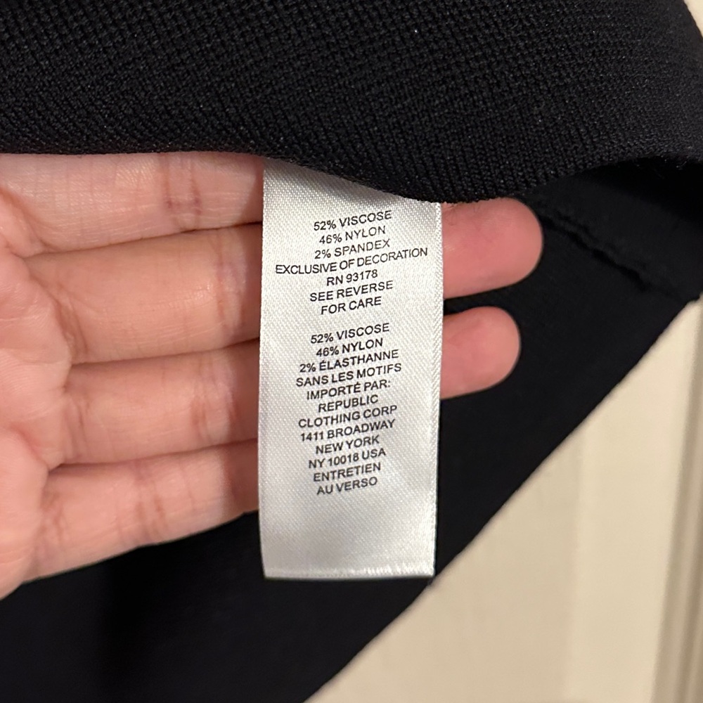 House of Harlow 1960 Bow Tie-Shoulder Tank Top, Black, Sz M - Picture 5 of 6